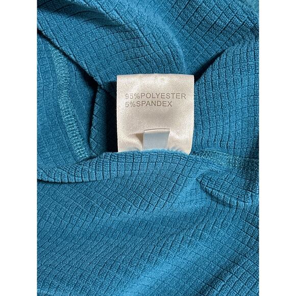 Simms Women's M's Rivershed Half Zip Fleece Pullover Jacket Fishing Teal Blue L - Picture 11 of 11